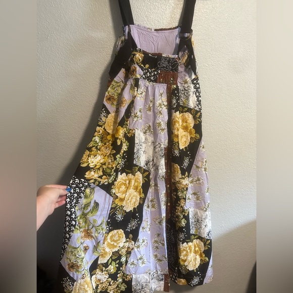 Maeve Anthropologie Patchwork Floral Maxi Dress Colorful Boho Women's M - Picture 13 of 14